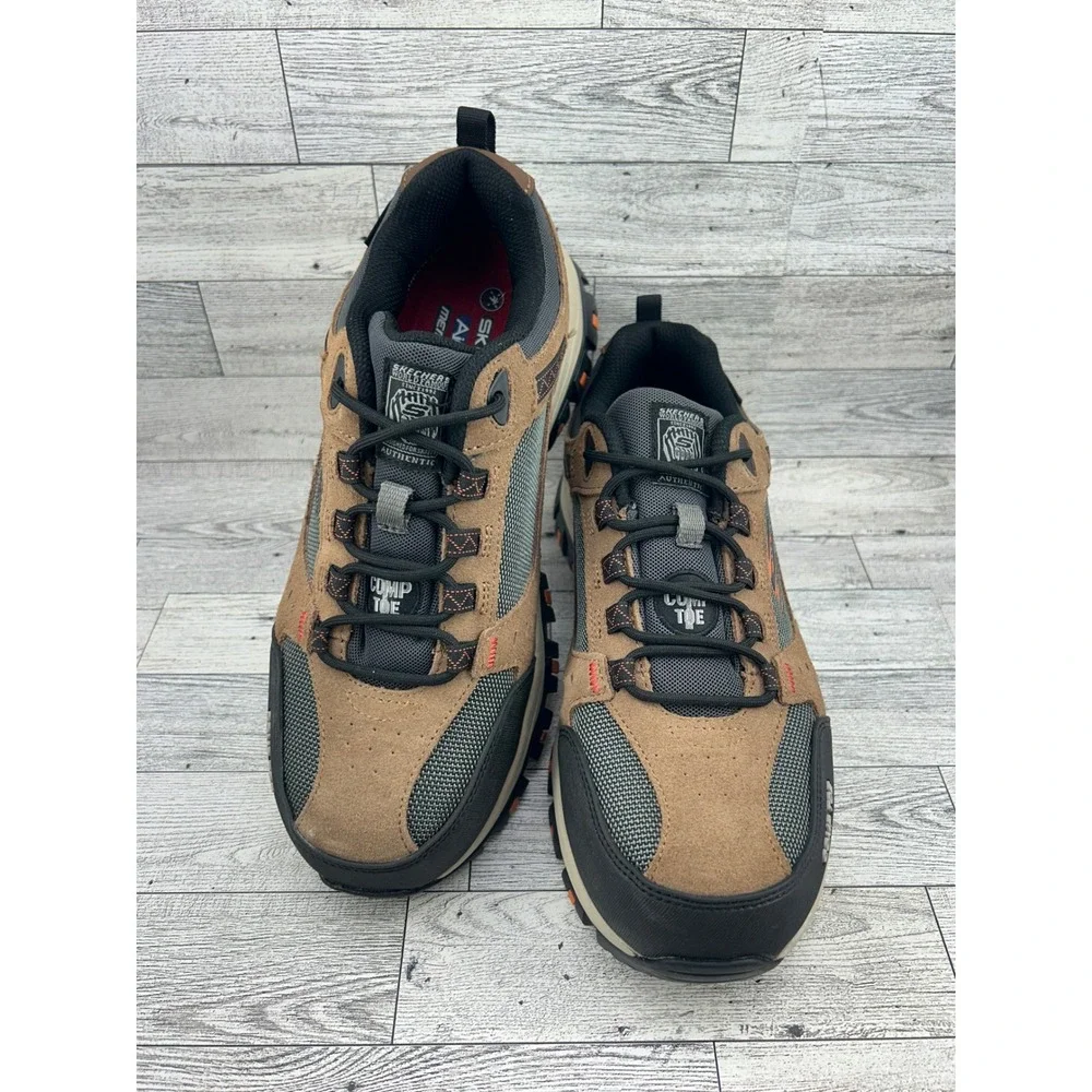 Skechers Work Burgin Tarlac Composite Toe Waterproof Boots Brown 77183 Men 8.5